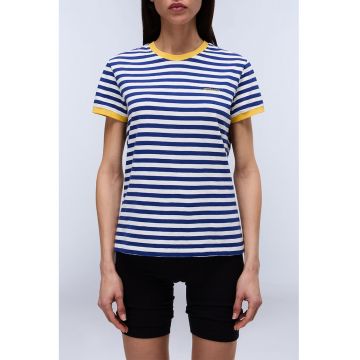 Tricou regular-fit din bumbac cu decolteu la baza gatului