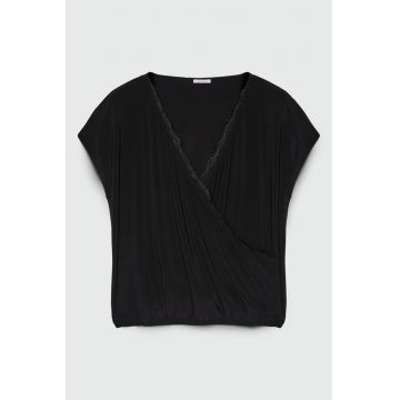 Bluza cu decolteu cache-coeur