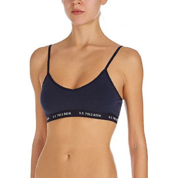 Bustiera cu decolteu in V si banda cu logo