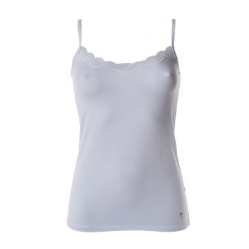 Top din amestec de modal cu garnitura de dantela