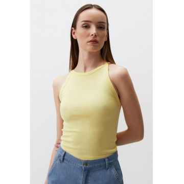 Top slim fit cu model uni