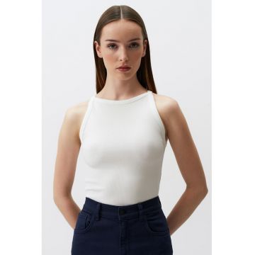 Top slim fit cu model uni