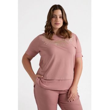 Tricou cu imprimeu cauciucat