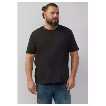 Tricou cu maneca scurta si decolteu la baza gatului - barbati big sizes - Negru Tricou cu maneca scurta si decolteu la baza gatului - barbati big sizes - Negru