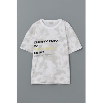 Tricou cu model si maneci cazute