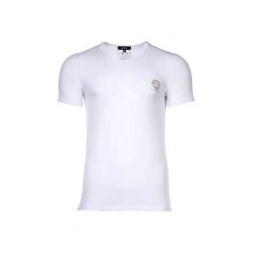 Tricou de casa cu decolteu in V si logo pe piept