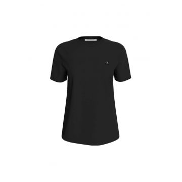 Tricou  pentru Femei - ck embro badge regulartee - J20J223226-BEH - S INTL - Negru