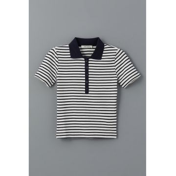 Tricou polo cu dungi