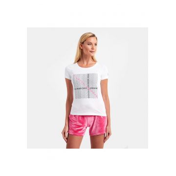 Tricou regular fit cu imprimeu frontal