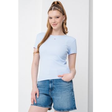 Tricou slim fit striat