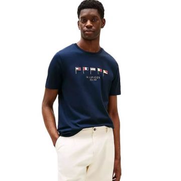 Tricou Tommy Hilfiger HILFIGER MULTI FLAGS TEE