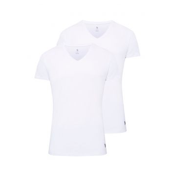 U.S.Polo Assn. - Set de tricouri de casa cu decolteu in V - 2 piese