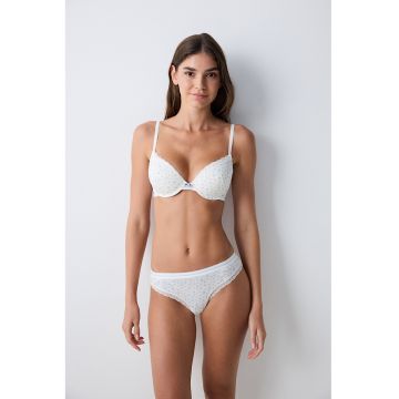 Sutien de bumbac cu model floral