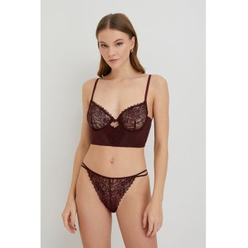 Sutien de dantela cu insertii de plasa
