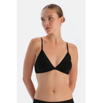 Sutien din amestec de lyocell cu cupe triunghiulare