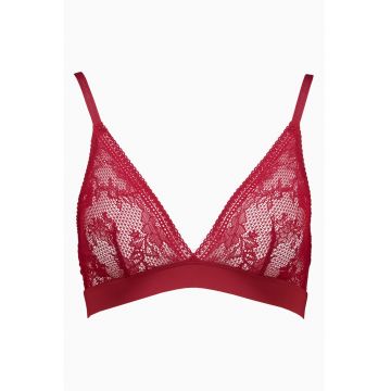 Sutien triunghiular de dantela fara sustinere metalica