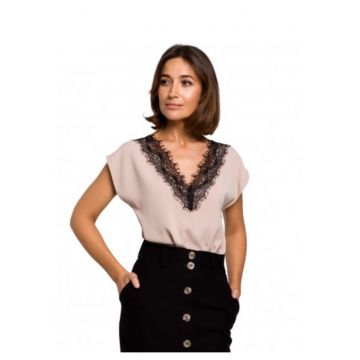 Top dama. Style. Poliester/Elastan. Bej.