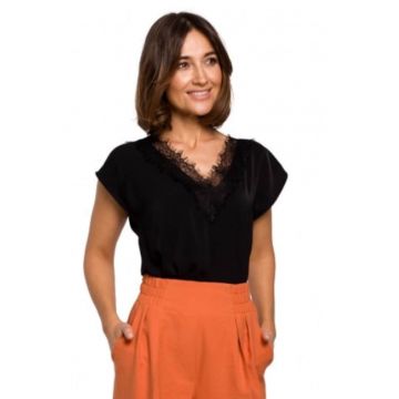 Top dama. Style. Poliester/Elastan. Negru.