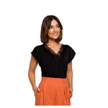Top dama. Style. Poliester/Elastan. Negru.