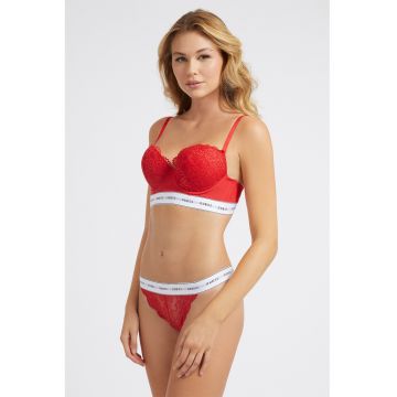 Sutien balconette cu insertii de dantela