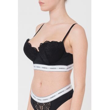 Sutien balconette cu insertii de dantela