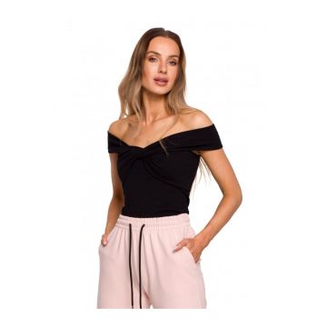 Top dama - Bumbac/Elastan - Negru