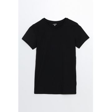 Tricou din amestec de bumbac cu model uni