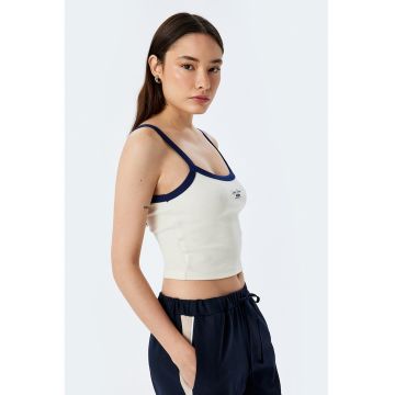 Top crop cu decolteu patrat