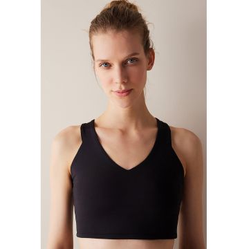 Top crop cu decolteu racerback si V