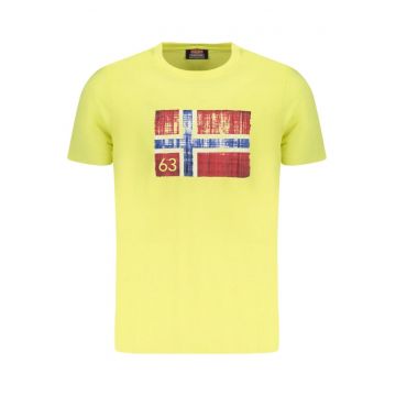 Tricou barbati cu decolteu la baza gatului si imprimeu cu logo