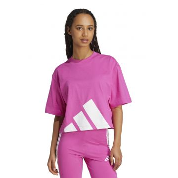 Tricou boyfriend crop lejer