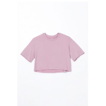 Tricou crop cu model uni