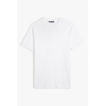 Tricou cu decolteu la baza gatului si striatii