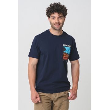 Tricou cu imprimeu grafic si logo