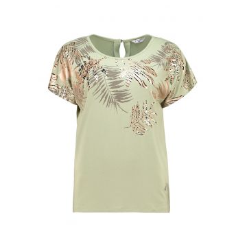 Tricou cu imprimeu vegetal