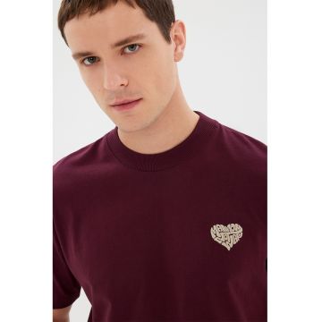 Tricou de bumbac cu imprimeu pe piept