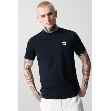 Tricou de bumbac cu logo pe piept