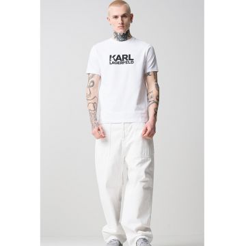 Tricou din amestec de bumbac cu logo