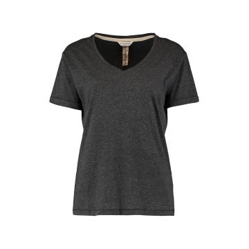 Tricou din amestec de modal cu decolteu in V