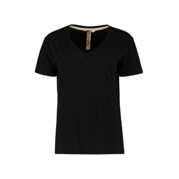 Tricou din amestec de modal cu decolteu in V