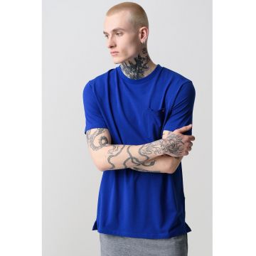 Tricou din amestec de modal cu decolteu la baza gatului