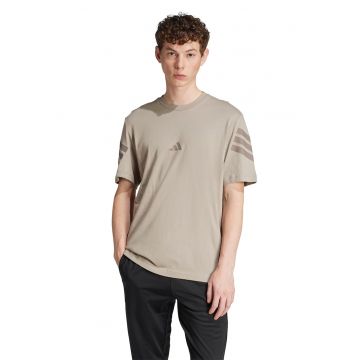 Tricou din bumbac cu decolteu la baza gatului