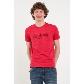 Tricou elastic cu text