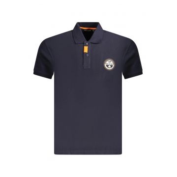 Tricou polo barbati - cu imprimeu cu logo - Regular fit -  Bleumarin