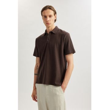 Tricou polo cu model texturat