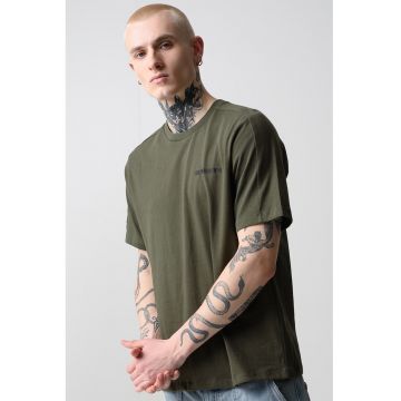 Tricou relaxed fit cu model uni