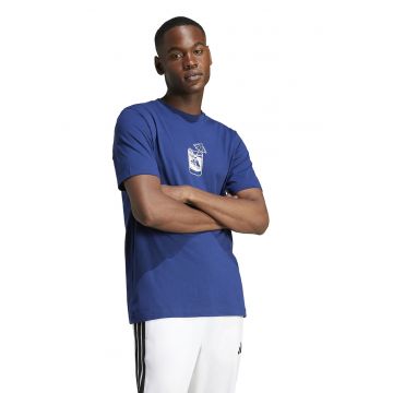 Tricou unisex din bumbac cu decolteu la baza gatului