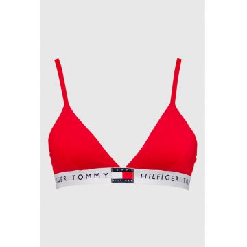 Sutien cu burete - cupe triunghiulare si banda logo