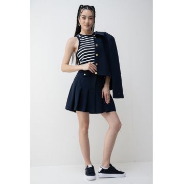 Top slim fit cu striatii