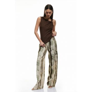 Top texturat slim fit cu detaliu nod
